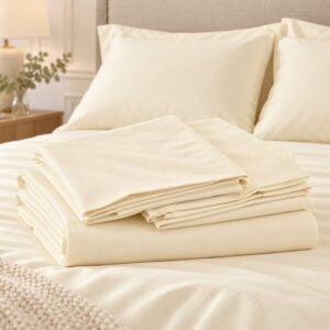 Pacific Linens 300 TC poly cotton 4 piece bed sheet set
