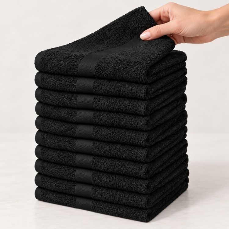 Pacific Linens 16×27 Commercial Hand Towels, 12-Pack – 100% Ring-Spun Cotton, 3 lb/Dozen for Gym, Spa & Salon 2 commercial hand towels 12 pack