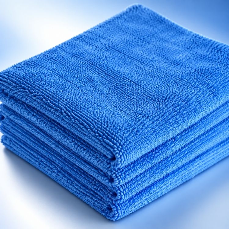 Pacific Linens 16×16 Microfiber Cleaning Towels, 12-Pack – 80/20 Blend for Auto Detailing & Multi-Surface Cleaning 4 microfiber polishing towels
