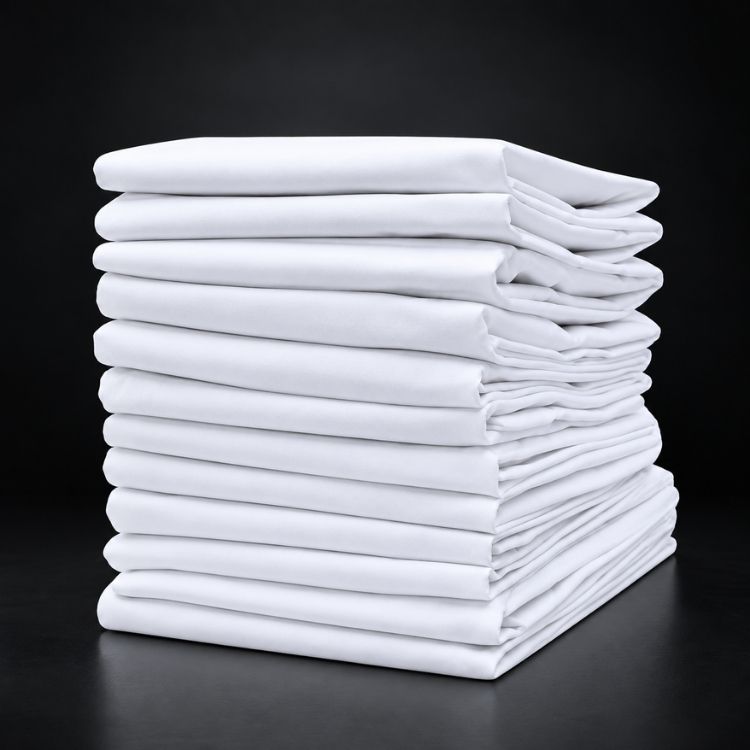 Pacific Linens Pillowcases White 12 Pack Percale Fabric Hotel Linens 180-TC 5 Pacific Linens Pillowcases White 12 Pack Percale Fabric Hotel Linens 180-TC