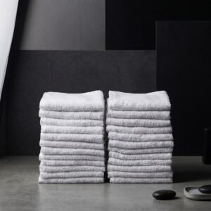 12x12 white cotton washcloths bulk 1 lb dozen Pacific Linens