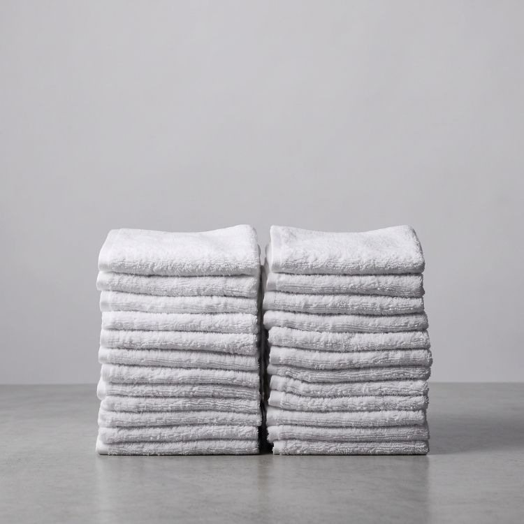 Pacific Linens 12×12 White Washcloths – 100% Cotton, 1 lb/Dozen Commercial Face Towels 3 wholesale 12x12 washcloths