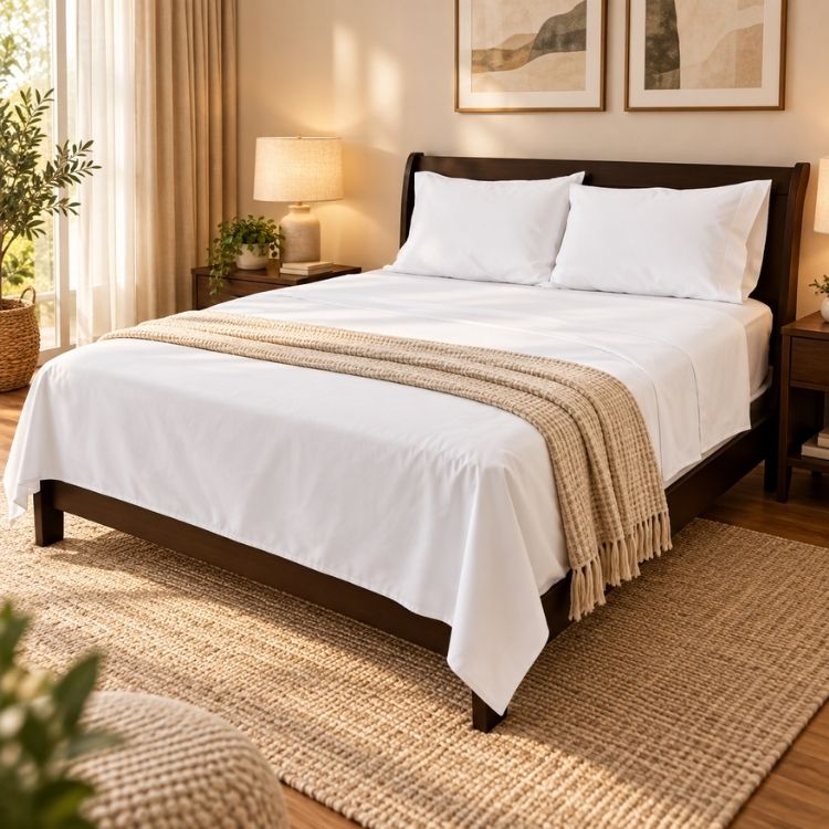 Pacific Linens White 100% Cotton Stripe Pillowcases, 2-Pack – Standard, Queen & King Sizes 6 180 TC white hotel fitted sheets 55 45 cotton polyester Pacific Linens